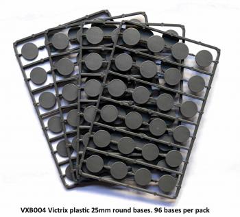 Victrix 25mm Round Plastic Bases--96 bases #0