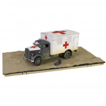 1/32 Opel-Blitz 3,6-6700A Kfz.305 Ambulance (white color rear cabin), WWII ambulance truck--THREE IN STOCK. #0