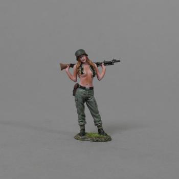 "Fraulein Heidi"--single female figure with MG34 laid across shoulders (brunette)--LAST FOUR!! #0