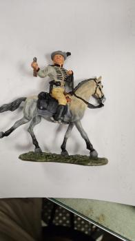Confederate Cavalry Private #6--single mounted figure--RETIRED--DAMAGED--LAST ONE!! #0