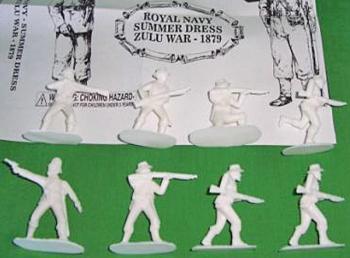 The Royal Navy Summer Dress--Zulu War, 1879--20 in 8 poses, White #0