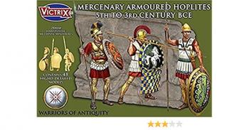 Ancient Greek Mercenary Armoured Hoplites, 5th to 3rd Century BCE--forty-eight unpainted plastic 28mm figures--AWAITING RESTOCK. #1