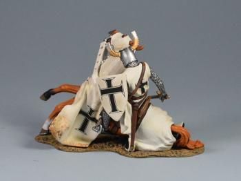Teutonic Knight Falling Off Horse--single Medieval mounted figure #0