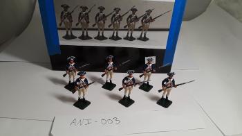 ANI Toy Soldiers--6 American Continental Infantry Standing Ready--RETIRED--LAST ONE!! #0
