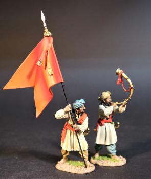 Standard Bearer and Musician, Maratha Arab Mercenaries, The Maratha Empire, Wellington in India, The Battle of Assaye, 1803--two figures #0