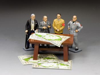 Munich 1938 Meeting--Four Figures with Table (Neville Chamberlain, Edouard Daladier, Adolf Hitler, and Benito Mussolini) #0