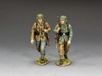 Marching Soldaten--two 12th SS Hitlerjugend figures #6