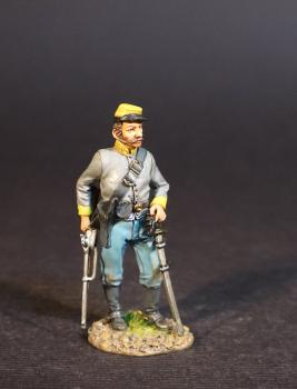 Dismounted Confederate Cavalryman Standing Leaning on Scabbard, Cavalry Division, The Army of Northern Virginia, The Battle of Brandy Station, June 9th, 1863, The American Civil War, 1861-1865--single figure #0