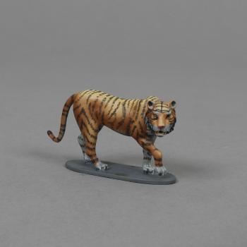 Image of Tiger Walking on grey base--single figure--THREE AVAILABLE TO ORDER.