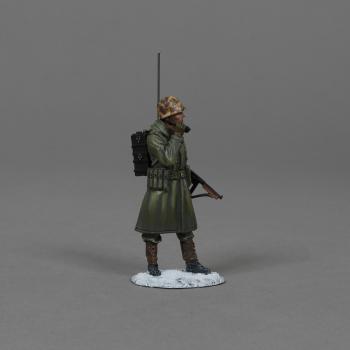 Image of USMC Radio Operator (USMC camo helmet cover)--single Winter Korean War-era figure