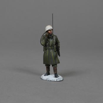 Image of G.I. Radio Operator (dirty white helmet cover)--single Winter Korean War-era figure - LAST TWO.