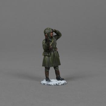 Image of G.I. Scanning the Horizon (white helmet under hood)--single Winter Korean War-era figure - LAST FOUR!