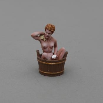 Image of Lucy, Girl in Tub (redhead)--single female figure in washtub--TWO AVAILABLE TO ORDER!