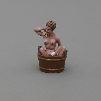 Image of Polly, Girl in Tub (brunette)--single female figure in washtub--ONE AVAILABLE TO ORDER.