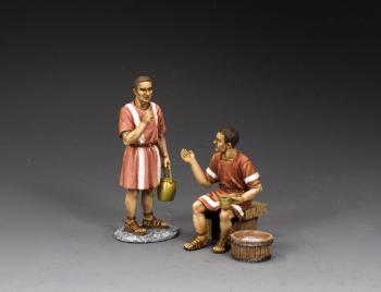 A Pair of Friends--two Roman worker figures and bucket #1