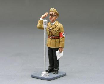 Image of Dr. Goebbels with Microphone--single figure--RETIRED. ONE AVAILABLE! 