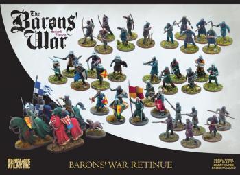 The Barons' War Retinue Box (1150-1320), Age of Chivalry--44 multi-pose unpainted plastic 28mm figures