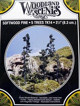 Softwood Pine Trees (5 pcs - 3-1/4 #1