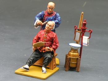 Street Barber Shop--two figures and barber's tools #8