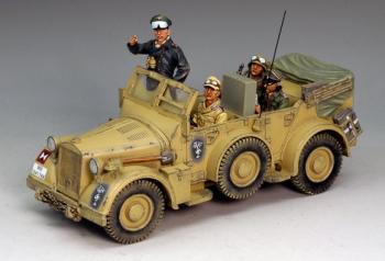 Image of Rommel's Desert Horch--truck, Rommel, & 3 crew--RETIRED. - ONE AVAILABLE! MIB!