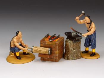 Chinese Armourer Set--two Armourer figures & Forge #0