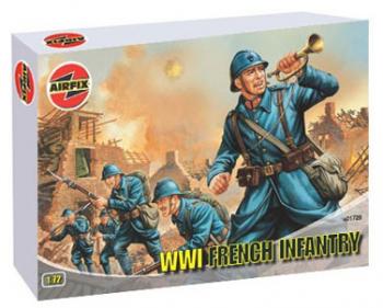 1/72 WWI French Infantry--48 unpainted figures #0