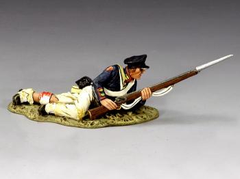 Samuel E. Burns Lying Wounded with Rifle--single prone figure--RETIRED. ONE AVAILABLE! #0