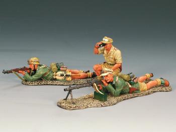 Image of Afrika Korps New Machine Gun Crew--two figures--RETIRED. ONE AVAILABLE! 
