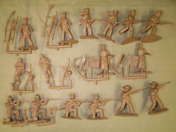 Image of Texans Alamo Set# 3 (Brown)--16 Figures in 8 Poses--RETIRED -- LAST TWO!
