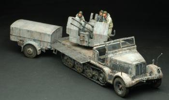 Image of German Sd.Kfz7/1 Flakvierling with Crew--RETIRED. ONE IN STOCK! 