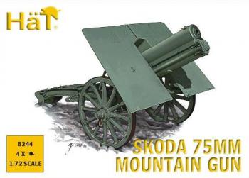 WWI Skoda 75mm Mountain Gun--4 Mountain Guns (no crew) #0