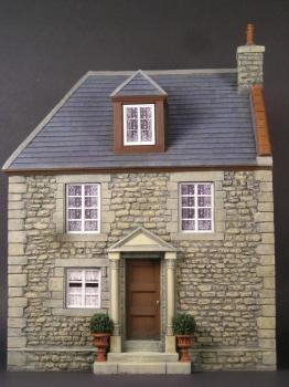 French Single Family Dwelling--18th to 20th Century Building Facade-- 9.5 in. L x 4.5 in. w x 13 in. H #0