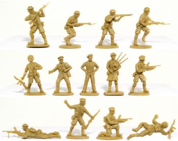 WWII British 8th Army (15 recast figures in all 13 poses) Tan, SP #0
