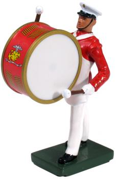 USMC Bass Drummer Commandants Own, red tunic--single figure in Clamshell Pack #0