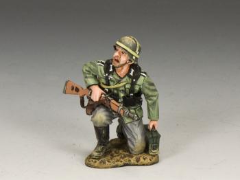 German Infantryman Kneeling with Ammo Box--single figure--RETIRED--LAST ONE!! #0