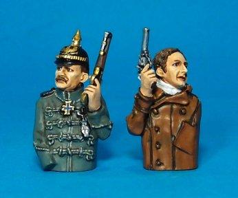 The Duelists--two figures (upper torsos of two pilots) -- RETIRED -- LAST ONE! #0