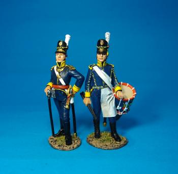 Officer and Drummer, 21st Line Infantry Regiment, Portuguese Line Infantry--two figures in blue trousers #4