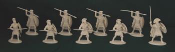 Sacred Band/Spartans (White)--nine unpainted plastic figures #0