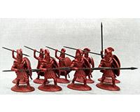 Sacred Band/Spartan Hoplites (Red)--nine unpainted plastic figures #0