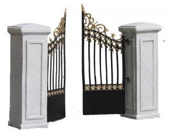 Park Gates--3.75inch high x 5.25 inch wide including posts (9.5cm x 13cm)--FOUR IN STOCK. #0