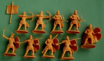 Persian Satrap Guard (Heavy) Infantry with Spear & Bow (1 Officer + 1 Standard Bearer + 4 Bowmen + 4 Spearmen) #0