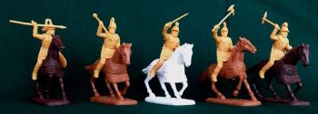 Persian Satrap Guard Cavalry (1 officer + 1 Lancer + 2 Axe-men + 1 Javelin-Thrower) on armoured horses #0