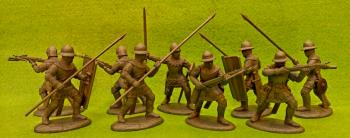 Medieval French Crossbowmen & Pavisiers (Silver)--9 Figures with plug-in parts #0