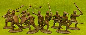 Medieval English Dismounted Men-At-Arms & Armati (Steel)--9 with plug-in parts #0
