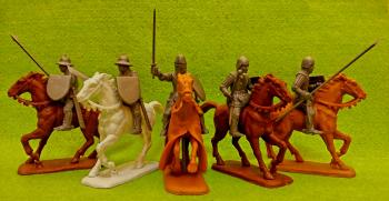 Medieval English Hobilars & Mounted Sergeants (Silver)--5 Mounted figures #0