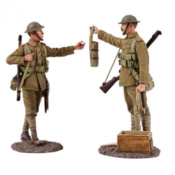 Going Up the Line--British Infantry Handing Out Ammo, 1916-18--two figures #0