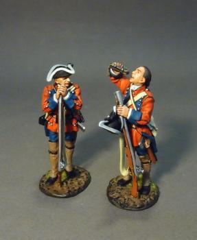 Two Line Infantry At Ease, 60th (Royal American), Regiment of Foot, The Raid on St. Francis, 1759--two figures #2