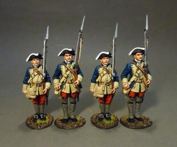 Four Line Infantry At Attention, Set #1, The Connecticut Provincial Regiment, The Raid on St. Francis, 1759--four figures--RETIRED--LAST ONE!! #0