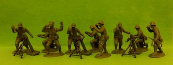 Image of Free French Infantry Mortar Section (Adrian Helmets)--nine plastic figures