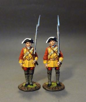 Two Line Infantry At Attention Set #2, The Connecticut Provincial Regiment, The Raid On St. Francis, 1759--two figures--RETIRED--LAST ONE!! #14